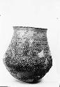 Corrugated pottery jar from Pueblo II level