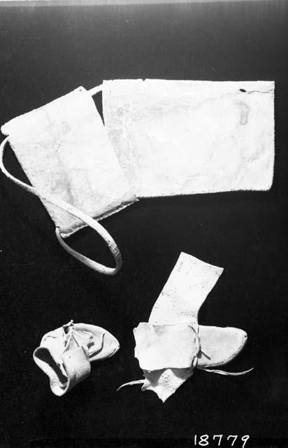 Pouch and small moccasins