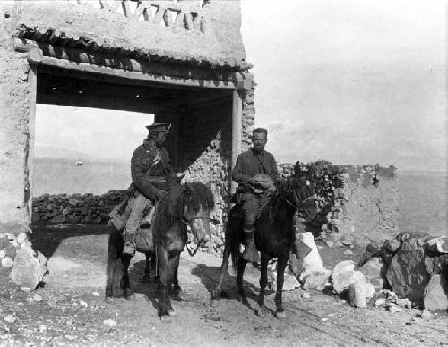 Owen Lattimore and escort at Sairan North Gate