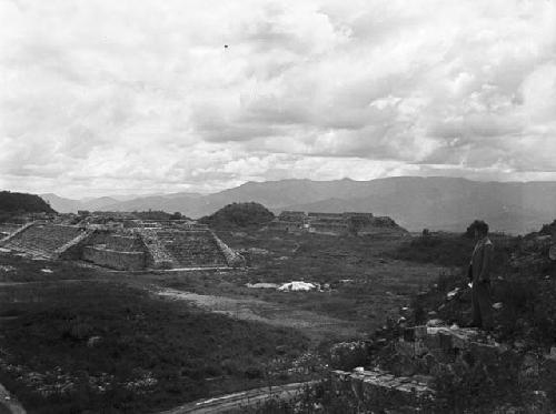 Monte Alban - main court from temple group at one end