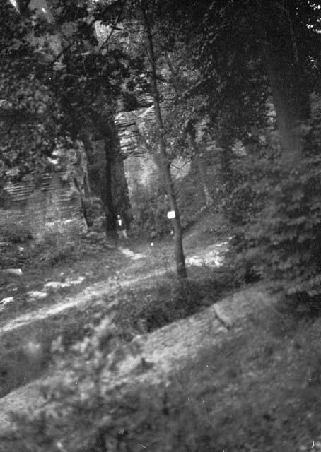 Entrance to the "cold passage" on the way to the site