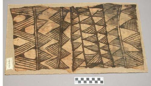 Bark cloth skirt, mounted