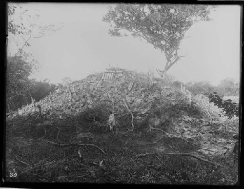 Mound 6 before excavation looking west