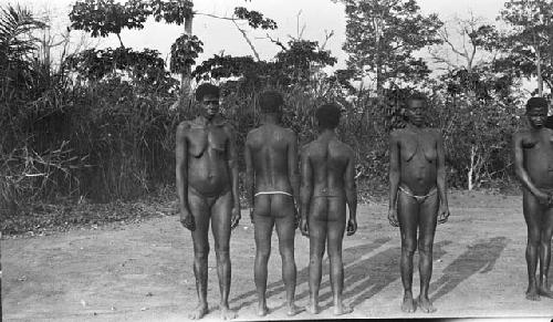 Line of women in mourning