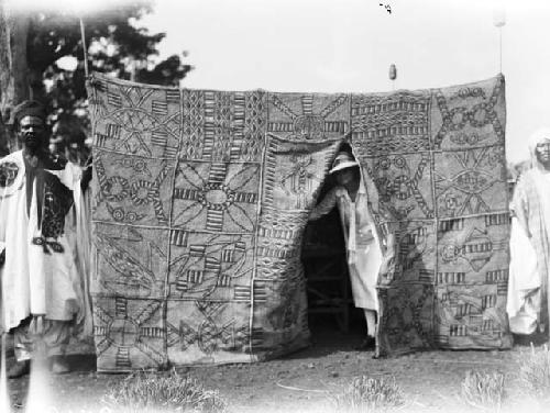 Native Raffia Mats - tents in which silver work was shown