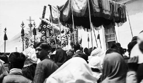 Holy Week procession, Christ figure with cross