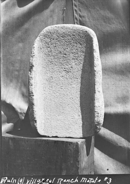 Stone metate from ruin 9