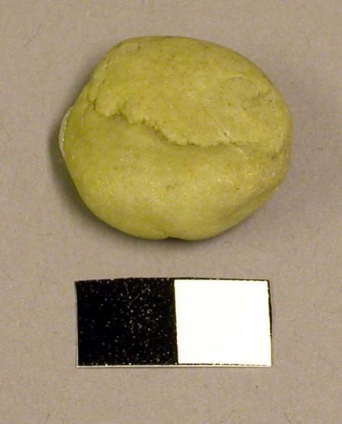 Raw material, round stone with flat sides