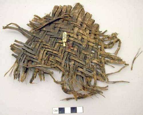 Fragment of twilled yucca matting