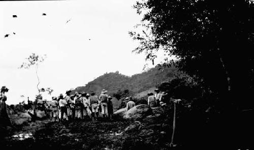 Cargadores at forced work on trails