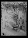 "N.E. Colonnade, excavations at West end looking West"