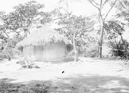 Hut containing burial urns