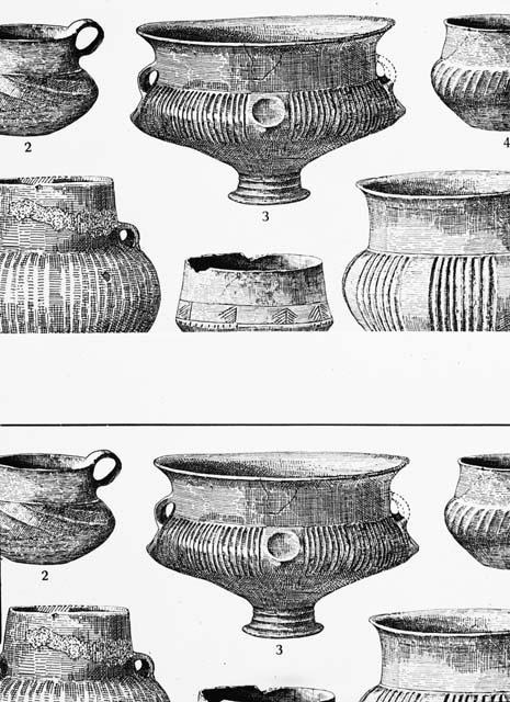 Drawings of various pots