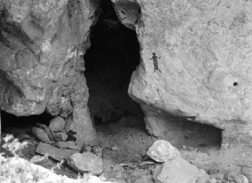 Pictograph in cave five, Sipe Canyon