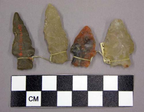 Stone arrowheads.