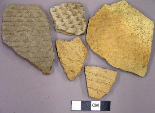 Corrugated potsherds