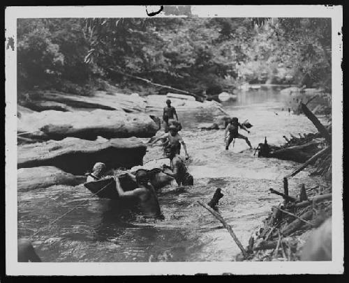 Pulling Boats our of River