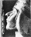 Peruvian sculpture, head, Chimu