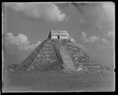 Castillo from near South Temple of Ball Court.