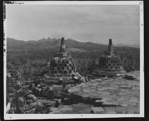 Ruins of temple in rural setting