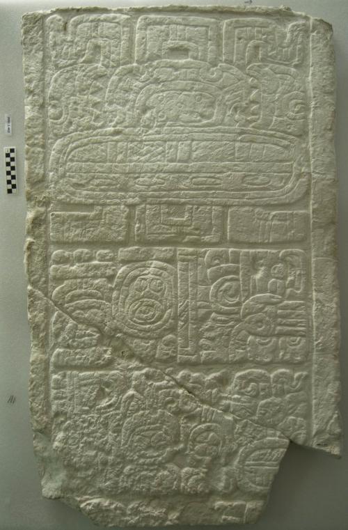 Cast of part of Stela 16, glyph columns C-D