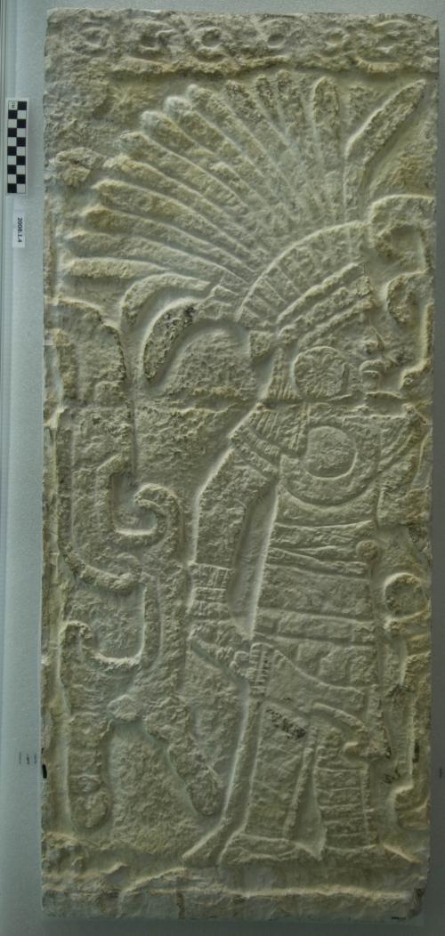 Cast of part of Ballcourt, Chamber E, Row A,  Figure 9