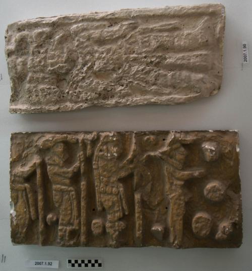 Cast, relief panel with standing figures