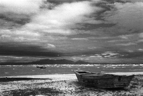 Boat by seashore