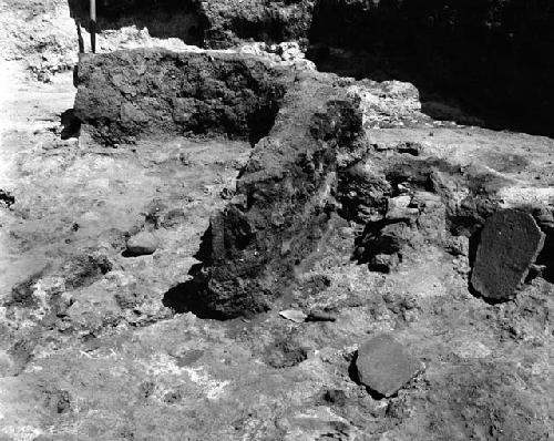 Little Red Hill, upper site, pit house 4, view of east wall