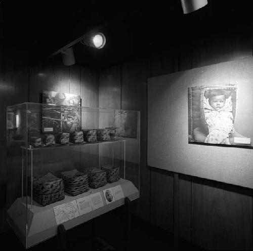 Basketry exhibit at State Street Bank, 1984