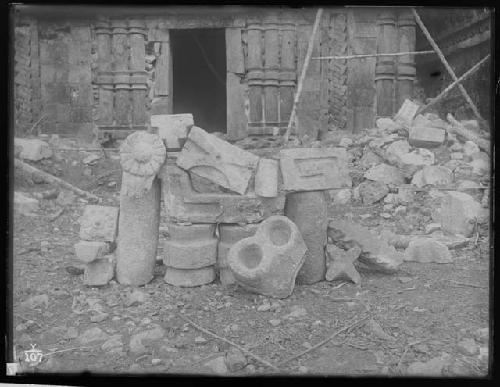 Sculptured stones from palace