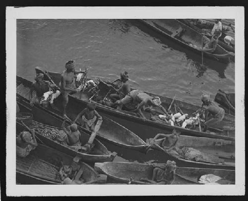 People in boat on water