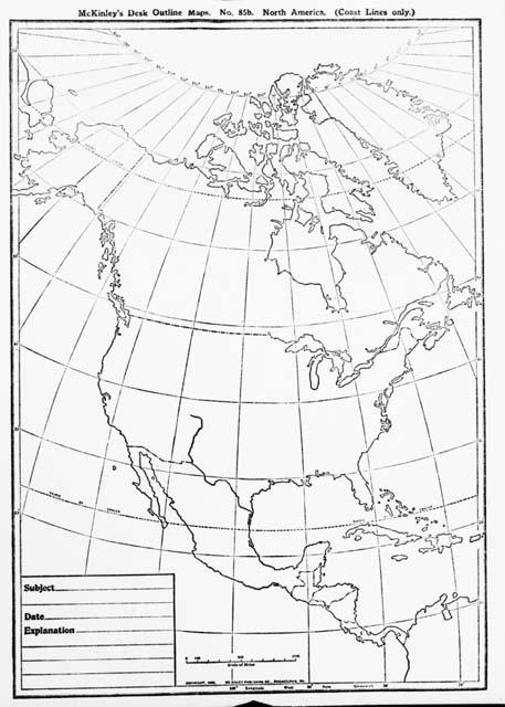 North America outline map