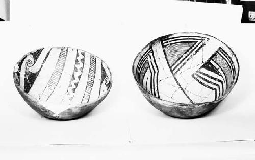 Mimbres bold face black on white pottery from Swarts ruin