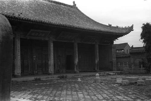 Courtyard and façade of building