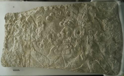 Part of a cast of carving from Loltun Cave, middle section