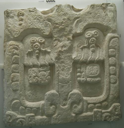 Cast of part of Stela B; back,  west middle half