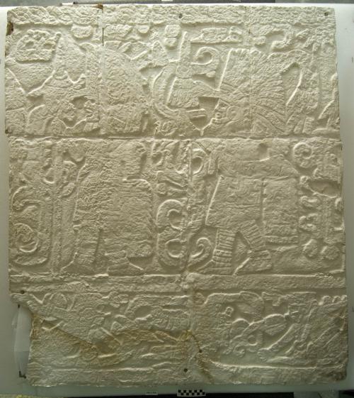 Cast of part of Ballcourt, Chamber E, Row A, Figs 15&16