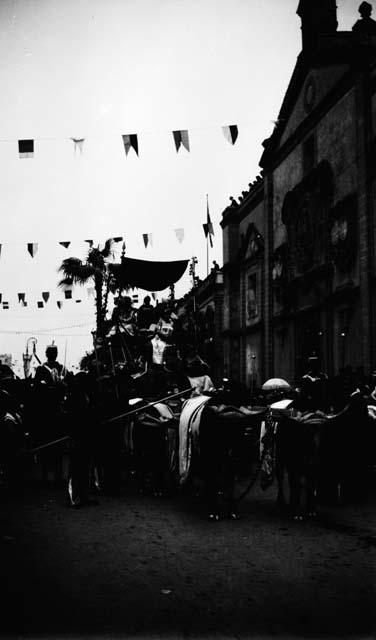 Horse-drawn carriage in parade