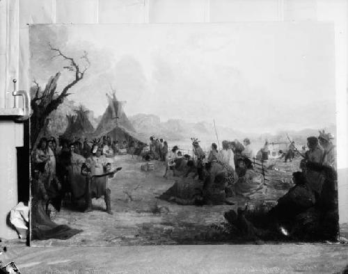 Painting of medicine dance of the Dahcotah or Sioux, by Seth Eastman