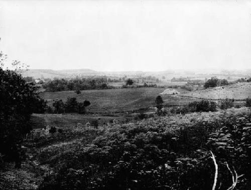 Looking southwest over the site, site near Kimmswick