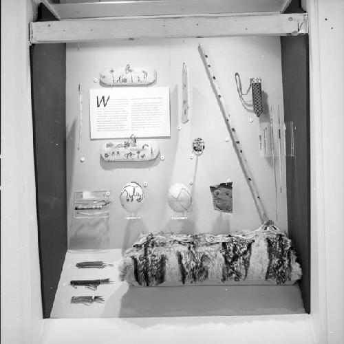 Display case from "Ju/wasi: Bushman of the Kalahari" exhibit