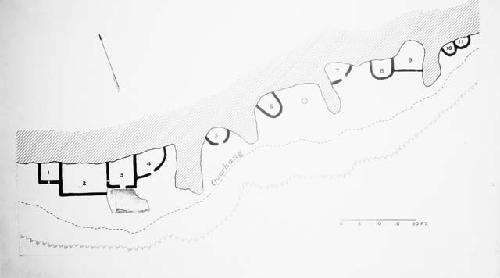 Plan of Cliff Ruins 1-11, Middle Fork, Gila River, Catron Co.