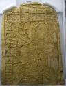 Cast of part of Stela 11, Seibal; top, (shellac)