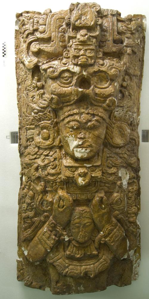 Cast of Stela P, West top half of figure