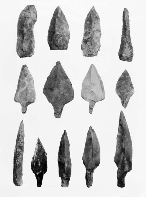 Twenty seven chipped stone blades