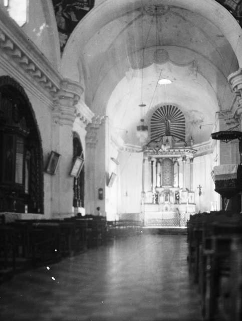 Interior view of church