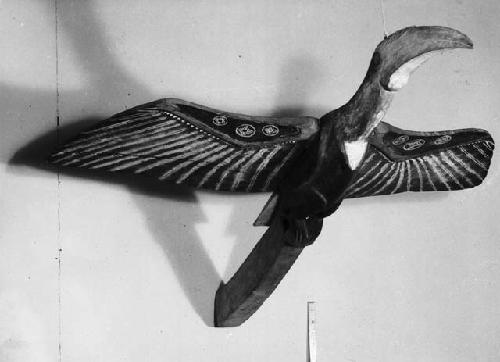 Effigy of flying hornbill for house rafter