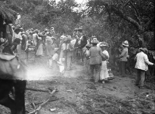 Crowd gathered for the festival of the Black Christ