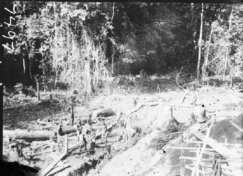 Sluices at gold mine